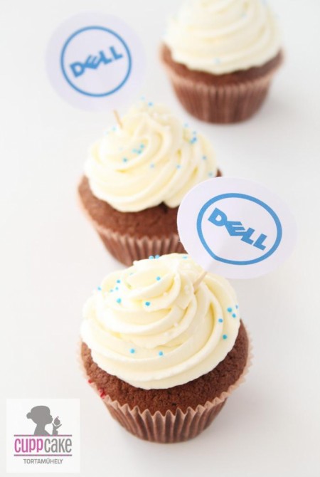 Egyedi Dell cupcake céges eseményre